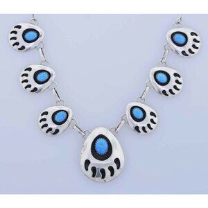 KATHLEEN CHAVEZ Sterling Silver Bear Paw Necklace